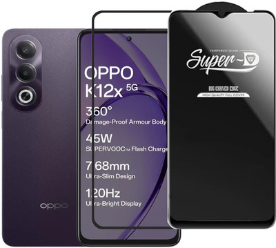 SM Styles Edge To Edge Tempered Glass for Oppo K12x 5G(Pack of 1)