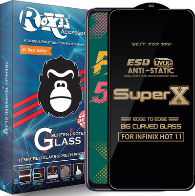 Roxel Edge To Edge Tempered Glass for INFINIX HOT 11(Pack of 1)