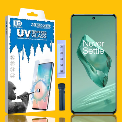 KadWaniya Edge To Edge Tempered Glass for OnePlus 12 5G, 1+12 5G, Meibo Series 3D Curved (30 Seconds Quick Paste) High Quality UV Liquide Glue Glass with Easy Installation Kit-0103(Pack of 1)