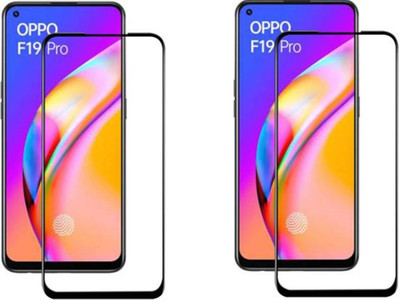 DMJHP Edge To Edge Tempered Glass for Oppo F19 Pro(Pack of 2)