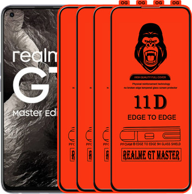 Laxdom Edge To Edge Tempered Glass for REALME GT MASTER(Pack of 4)
