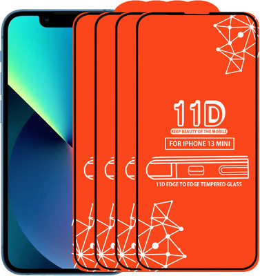 Qyist Edge To Edge Tempered Glass for Iphone 13 Mini(Pack of 4)