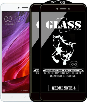 PFOAM Edge To Edge Tempered Glass for Mi Redmi Note 4(Pack of 2)