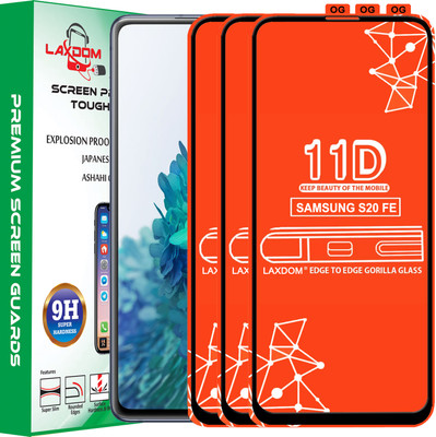 Laxdom Edge To Edge Tempered Glass for SAMSUNG GALAXY S20 FE(Pack of 3)
