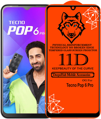 DeepzHub Edge To Edge Tempered Glass for Tecno Pop 6 Pro(Pack of 1)