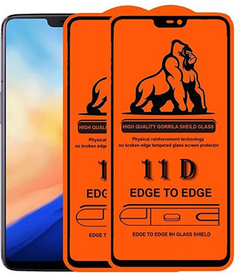 1DOLLAR Edge To Edge Tempered Glass for Oneplus 6T-11D Glass(Packof 2)(Pack of 2)