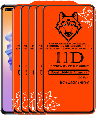DeepzHub Edge To Edge Tempered Glass for Tecno Camon 16 Premier(Pack of 5)