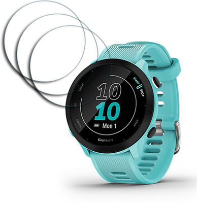 SOMTONE Edge To Edge Tempered Glass for Garmin Forerunner 55 Aqua SMARTWATCH SCREEN GUARD(Pack of 3)