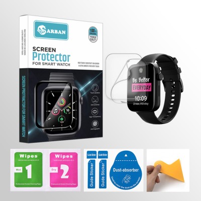 ARBAN Edge To Edge Tempered Glass for CULTSPORT Burn 1.78 INCH Smartwatch 2 PROTECTOR + 2 WIPES + 2 DUST REMOVAL STICKER + 1 WIPER(Pack of 2)