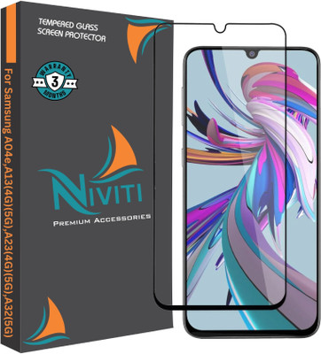 Niviti Edge To Edge Tempered Glass for Samsung A04e, A13(4G), A13(5G), A23(4G), A23(5G), A32(5G) with Installation Kit(Pack of 1)