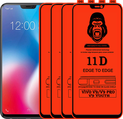 Laxdom Edge To Edge Tempered Glass for Vivo V9(Pack of 4)