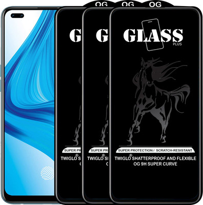 TWIGLO Edge To Edge Tempered Glass for OPPO F17 PRO(Pack of 3)