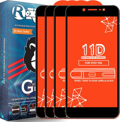 Roxel Edge To Edge Tempered Glass for VIVO Y66(Pack of 4)