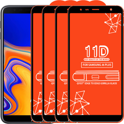 Qyist Edge To Edge Tempered Glass for Samsung Galaxy J6 Plus(Pack of 4)