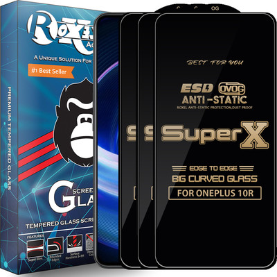 Roxel Edge To Edge Tempered Glass for ONEPLUS 10R(Pack of 3)