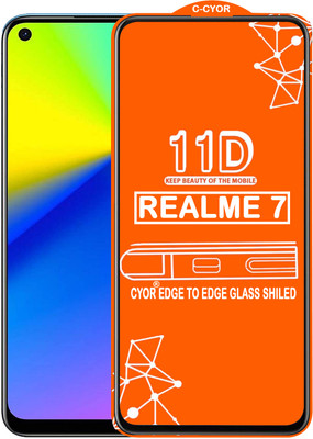 CYOR Edge To Edge Tempered Glass for REALME 7(Pack of 1)