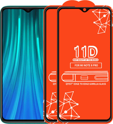 Qyist Edge To Edge Tempered Glass for Redmi Note 8 Pro(Pack of 2)