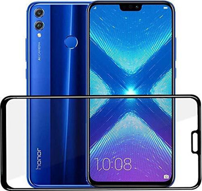 NaturalBuy Edge To Edge Tempered Glass for Honor 8X- [Edge to Edge Tempered Glass Gorilla] [Full Glue](Pack of 1)