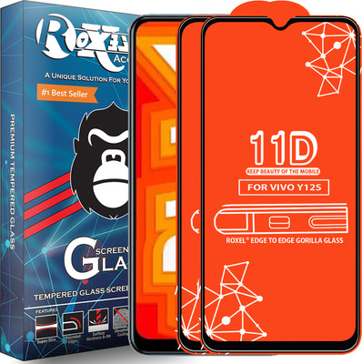 Roxel Edge To Edge Tempered Glass for Vivo Y12S(Pack of 2)