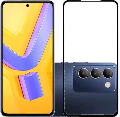 HOBBYTRONICS Edge To Edge Tempered Glass for vivo Y200e 5G, vivo Y200e, Vivo Y200e 5G, Vivo Y200e(Pack of 1)