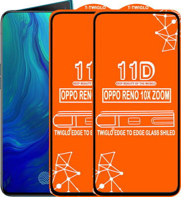 TWIGLO Edge To Edge Tempered Glass for OPPO RENO 10X ZOOM(Pack of 2)