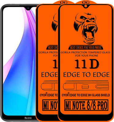 CYOR Edge To Edge Tempered Glass for REDMI NOTE 8 PRO(Pack of 2)