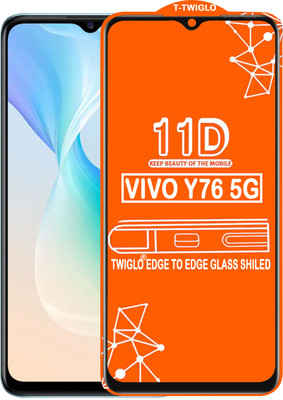 TWIGLO Edge To Edge Tempered Glass for VIVO Y76 5G(Pack of 1)
