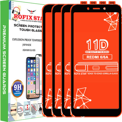 Rofix star Edge To Edge Tempered Glass for Mi Redmi 6(Pack of 4)