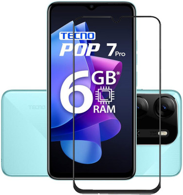 DMJHP Edge To Edge Tempered Glass for Tecno Pop 7 Pro(Pack of 1)