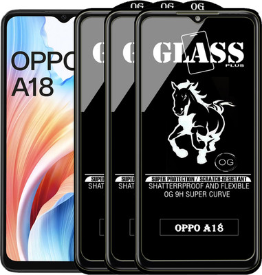 PFOAM Edge To Edge Tempered Glass for OPPO A18(Pack of 3)