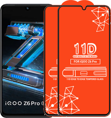 Roxel Edge To Edge Tempered Glass for Iqoo Z6 Pro(Pack of 2)