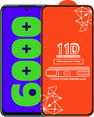 Roxel Edge To Edge Tempered Glass for Infinix Hot 12 Play(Pack of 1)