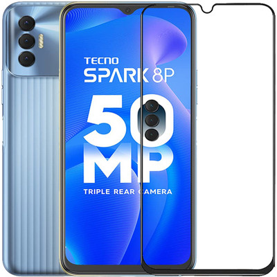 INFINITYWORLD Edge To Edge Tempered Glass for Tecno Spark 8P(Pack of 1)