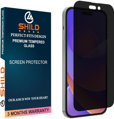 shild Edge To Edge Tempered Glass for Iphone 14 Pro Max, Privacy Tempered Glass for Iphone 14 Pro Max(Pack of 1)