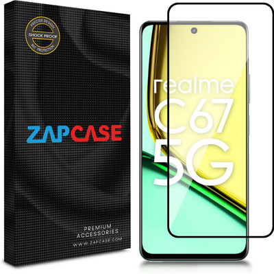 Zapcase Edge To Edge Tempered Glass for Realme C67 5G(Pack of 1)
