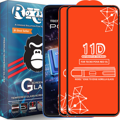 Roxel Edge To Edge Tempered Glass for Tecno Pova Neo 5G(Pack of 2)