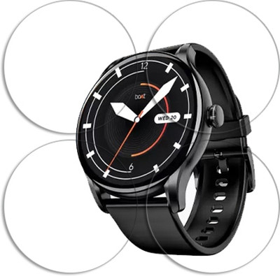 SOMTONE Edge To Edge Tempered Glass for boAt Lunar Connect Ace 1.43 inch SMARTWATCH SCREEN GUARD(Pack of 4)