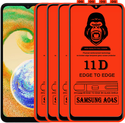Laxdom Edge To Edge Tempered Glass for SAMSUNG GALAXY A04S(Pack of 4)