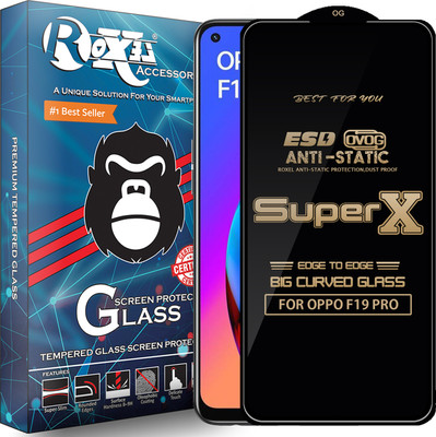 Roxel Edge To Edge Tempered Glass for OPPO F19 PRO(Pack of 1)