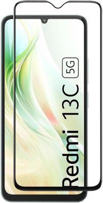 DMJHP Edge To Edge Tempered Glass for Mi Redmi 13C 5G(Pack of 1)
