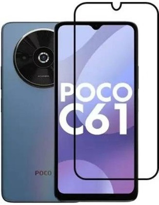DMJHP Edge To Edge Tempered Glass for POCO C61(Pack of 1)