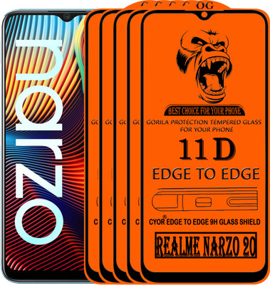 CYOR Edge To Edge Tempered Glass for REALME NARZO 20(Pack of 5)