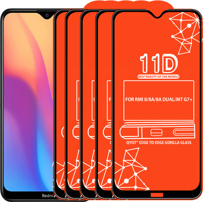 Qyist Edge To Edge Tempered Glass for FOR REDMI 8, REDMI 8A, REDMI 8A DUAL, MOTOROLA G7 PLUS(Pack of 5)