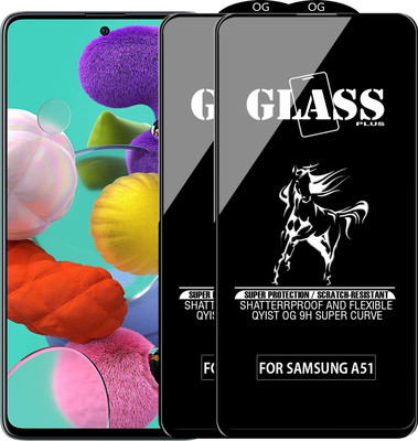 Qyist Edge To Edge Tempered Glass for SAMSUNG GALAXY A51(Pack of 2)