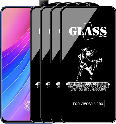 Qyist Edge To Edge Tempered Glass for VIVO V15 PRO(Pack of 4)