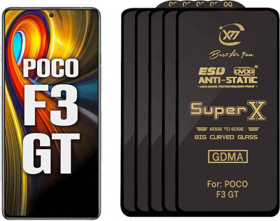 GDMA Edge To Edge Tempered Glass for POCO F3 GT(Pack of 5)