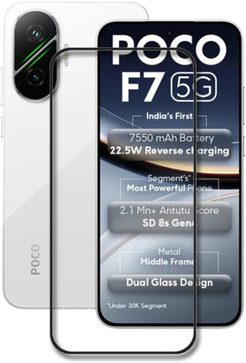 INFINITYWORLD Edge To Edge Tempered Glass for Poco F7 5G, POCO F7 5G(Pack of 1)