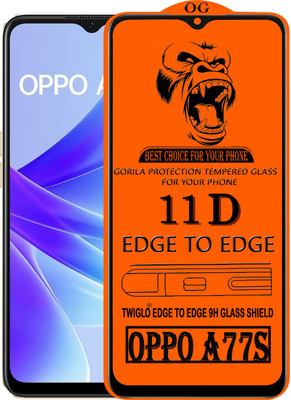 TWIGLO Edge To Edge Tempered Glass for OPPO A77S(Pack of 1)
