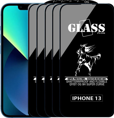 Qyist Edge To Edge Tempered Glass for IPHONE 13(Pack of 5)