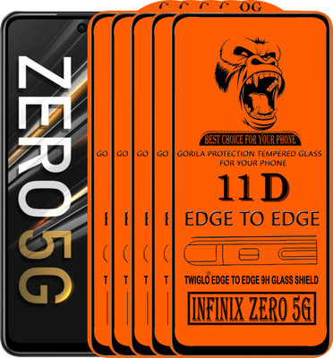 TWIGLO Edge To Edge Tempered Glass for INFINIX ZERO 5G(Pack of 5)